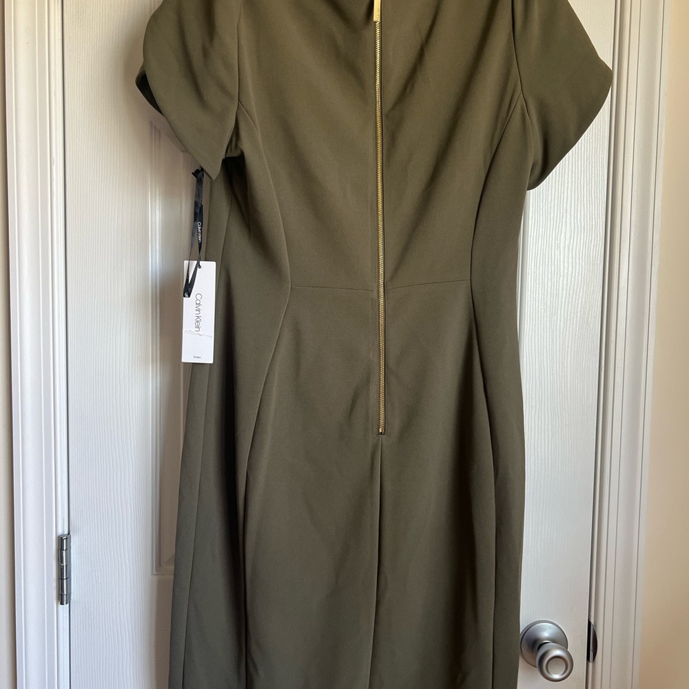 New Calvin Klein Olive Dress